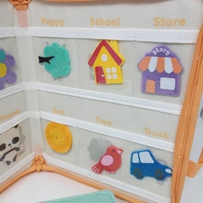 Busy Book Montessori Activity Felt Quiet Toddler Education Learning Panda Crate - Thumbnail 4