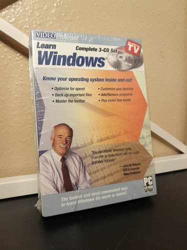 Video Professor Learn Windows 3 CD-Rom Set Know Your Operating System New - Image 1