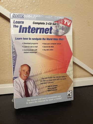 Video Professor Learn The Internet, 3 CD Set, Sealed - Image 1