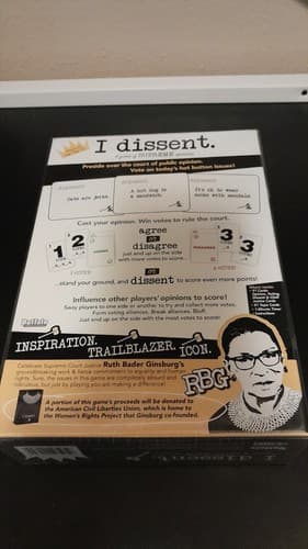 I Dissent A Game Of Supreme Court Opinions Ruth Bader Ginsberg Notorious RBG New - Thumbnail 3