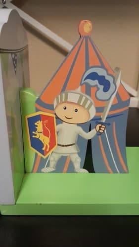 FANTASY FIELDS Knights Castle Bookends Kids Room Nursery Decor Wood Set - Thumbnail 3