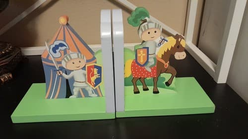 FANTASY FIELDS Knights Castle Bookends Kids Room Nursery Decor Wood Set - Thumbnail 5