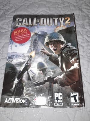 Call Of Duty 2 PC CD ROM 6 Disc Set Manual Slip Cover Bonus Disk #2 Vintage - Thumbnail 2