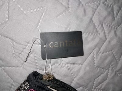 Cantata Embroidered Floral Clutch Wallet Large Zippered Wristlet NWT Boho Chic - Thumbnail 3