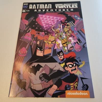 Batman TMNT Adventures #6 2017 IDW/DC VF/NM Final Issue Nickelodeon Variant - Image 1