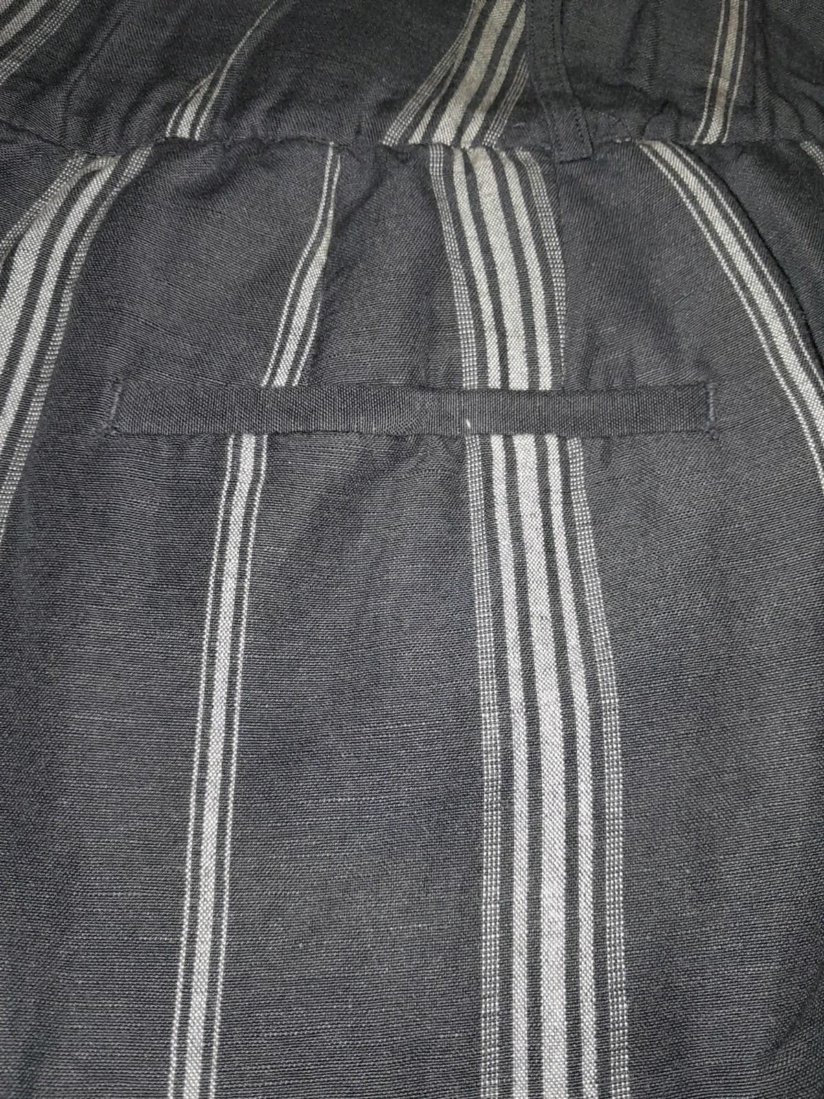 Lane Bryant 26 The Laney Black Striped Cropped Pant Casual Comfort 50"x20.5" - Thumbnail 7