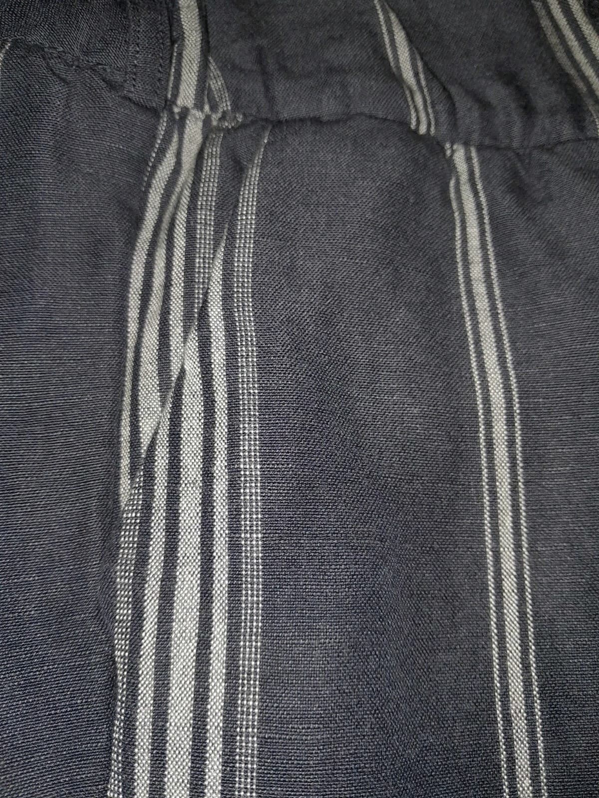 Lane Bryant 26 The Laney Black Striped Cropped Pant Casual Comfort 50"x20.5" - Thumbnail 8