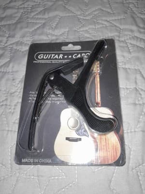 Guitar Capo, Black, For 6 String Guitar Accessory New - Thumbnail 2