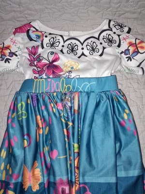 Encanto Mirabel Costume Cosplay Fancy Princess Dress Up 16" Waist 21.5" Skirt - Image 1