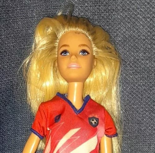Mattel Barbie Doll You Can Be Anything Athlete Soccer Player 2019 Blonde Blue - Image 1