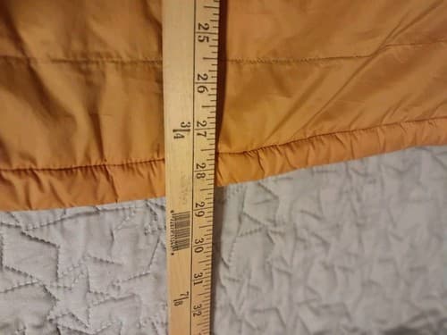 Tommy Hilfiger Women Jacket Mustard Puffer Logo Pockets Collar Sz L Natural Down - Thumbnail 9