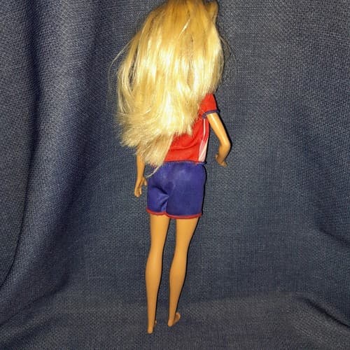 Mattel Barbie Doll You Can Be Anything Athlete Soccer Player 2019 Blonde Blue - Thumbnail 6