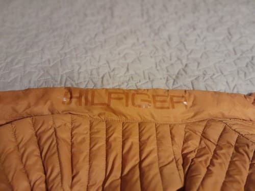Tommy Hilfiger Women Jacket Mustard Puffer Logo Pockets Collar Sz L Natural Down - Thumbnail 5