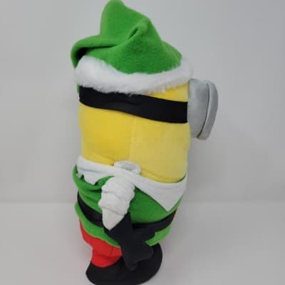 ILLUMINATION Minions Christmas Elf Plush Stuart Candy Cane Holiday ILLUMINATION - Thumbnail 4