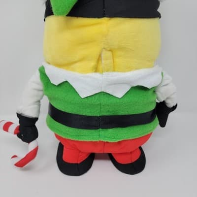 ILLUMINATION Minions Christmas Elf Plush Stuart Candy Cane Holiday ILLUMINATION - Thumbnail 7