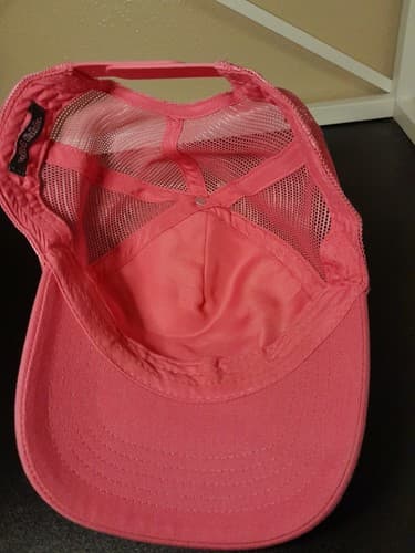 Wild Fable Women's Hat Cap Adjustable Strap Back Pink Fleece Heart with Flames - Thumbnail 5