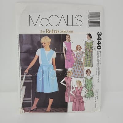 MCCALLS 3440 Apron Pattern Womens All Sizes Retro Collection UC Sewing Pattern - Thumbnail 2