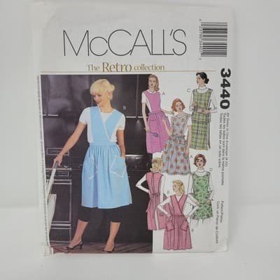 MCCALLS 3440 Apron Pattern Womens All Sizes Retro Collection UC Sewing Pattern - Image 1