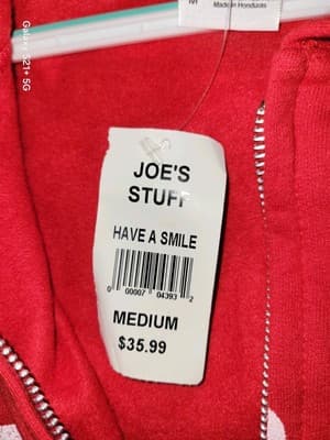 Joe's Crab Shack Red Hoodie Have A Crab And A Smile! Joes Stuff M $35.99 NWT - Thumbnail 8