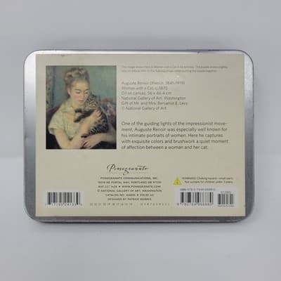 Woman and Cat Femme au chat Auguste Renoir The Tin Box 8x10 100 Pcs Puzzle - Thumbnail 4