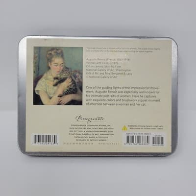 Woman and Cat Femme au chat Auguste Renoir The Tin Box 8x10 100 Pcs Puzzle - Thumbnail 3