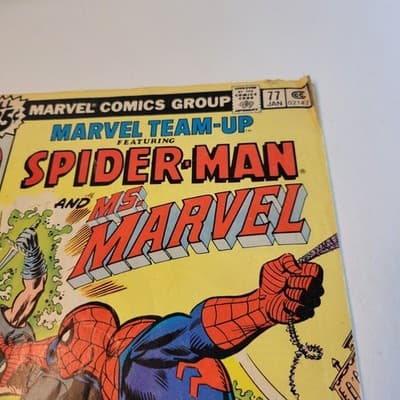 Marvel Team-Up #77 1979 Marvel Comics FN Spider-Man Ms Marvel vs Silver Dagger - Thumbnail 5