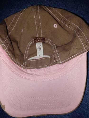 Pat Green Texas Country Music Concert Hat Distressed Hat Cap Pink Brown - Thumbnail 7