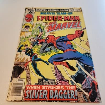 Marvel Team-Up #77 1979 Marvel Comics FN Spider-Man Ms Marvel vs Silver Dagger - Thumbnail 2
