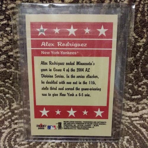 2005 Fleer 2004 Postseason - Alex Rodriguez #342 New York Yankees - Thumbnail 2