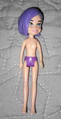 MATTEL 2021 POLLY POCKET Bella Bigowski Purple Hair 3.5" DOLL Nude - Image 1