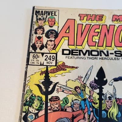 The Mighty Avengers #249 1984 Marvel Comics FN Thor Hercules Fantastic Four - Thumbnail 6