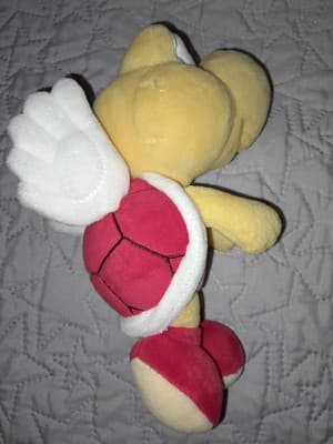 Super Mario Bros 8" Red Shoes & Shell Paratroopa Koopa Stuffed Animal Plush Toy - Thumbnail 4