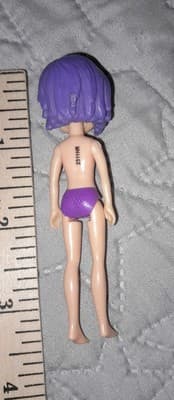 MATTEL 2021 POLLY POCKET Bella Bigowski Purple Hair 3.5" DOLL Nude - Thumbnail 5