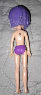 MATTEL 2021 POLLY POCKET Bella Bigowski Purple Hair 3.5" DOLL Nude - Thumbnail 4