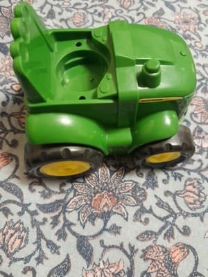 John Deere TOMY Monster Tread Plastic Tractor w/ Wagon & Mega Bloks Buddies Fig. - Thumbnail 14