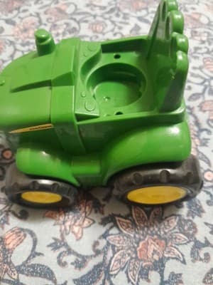 John Deere TOMY Monster Tread Plastic Tractor w/ Wagon & Mega Bloks Buddies Fig. - Thumbnail 10