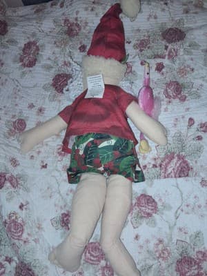 Beach Santa Claus Plush Long Legs w Pink Flamingo 21" Christmas Vacation HTF NOS - Thumbnail 6