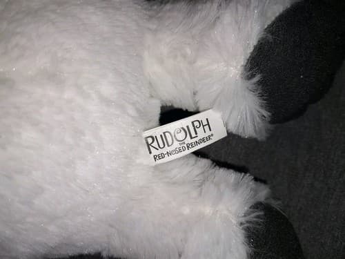 RUDOLPH THE RED NOSED REINDEER RARE Black and White Abominable Snowman Plush - Thumbnail 5