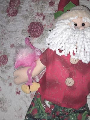 Beach Santa Claus Plush Long Legs w Pink Flamingo 21" Christmas Vacation HTF NOS - Thumbnail 5