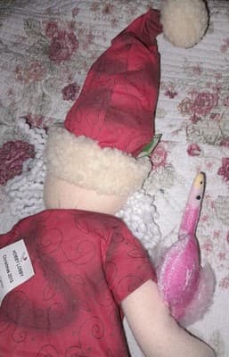Beach Santa Claus Plush Long Legs w Pink Flamingo 21" Christmas Vacation HTF NOS - Thumbnail 7