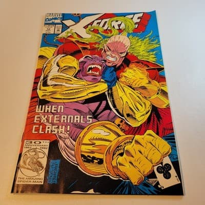 X-Force #12 July 1992 Marvel Minor Key 1st App Crule Early Greg Capullo VF NM - Thumbnail 2