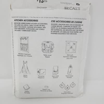 McCalls 3068 Home Decorating Redwork Kitchen Accessories Decor Uncut See Pics - Thumbnail 5