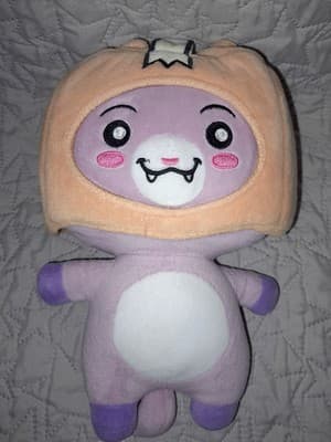 Lankybox Foxy Plush Lanky Box Boxy Fox 10” Purple Helmet Stuffed Animal YouTube - Thumbnail 2