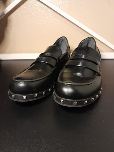 Charles by Charles David Boy Penny Leather Loafer Flat Shoes Black Size 7.5M - Thumbnail 2