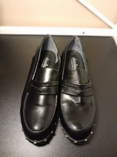 Charles by Charles David Boy Penny Leather Loafer Flat Shoes Black Size 7.5M - Thumbnail 8