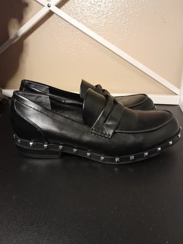 Charles by Charles David Boy Penny Leather Loafer Flat Shoes Black Size 7.5M - Thumbnail 4