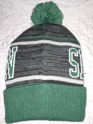 Harry Potter Slytherin Crest Logo Knit Cuff Pom Beanie Hat Cap L/XL Bonus Flag - Thumbnail 4