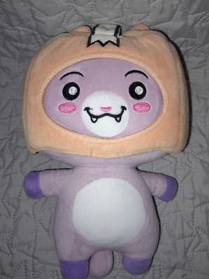 Lankybox Foxy Plush Lanky Box Boxy Fox 10” Purple Helmet Stuffed Animal YouTube - Thumbnail 3