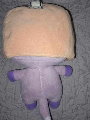 Lankybox Foxy Plush Lanky Box Boxy Fox 10” Purple Helmet Stuffed Animal YouTube - Thumbnail 5