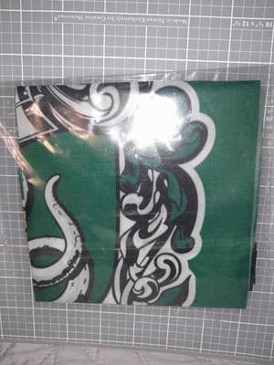 Harry Potter Slytherin Crest Logo Knit Cuff Pom Beanie Hat Cap L/XL Bonus Flag - Thumbnail 11